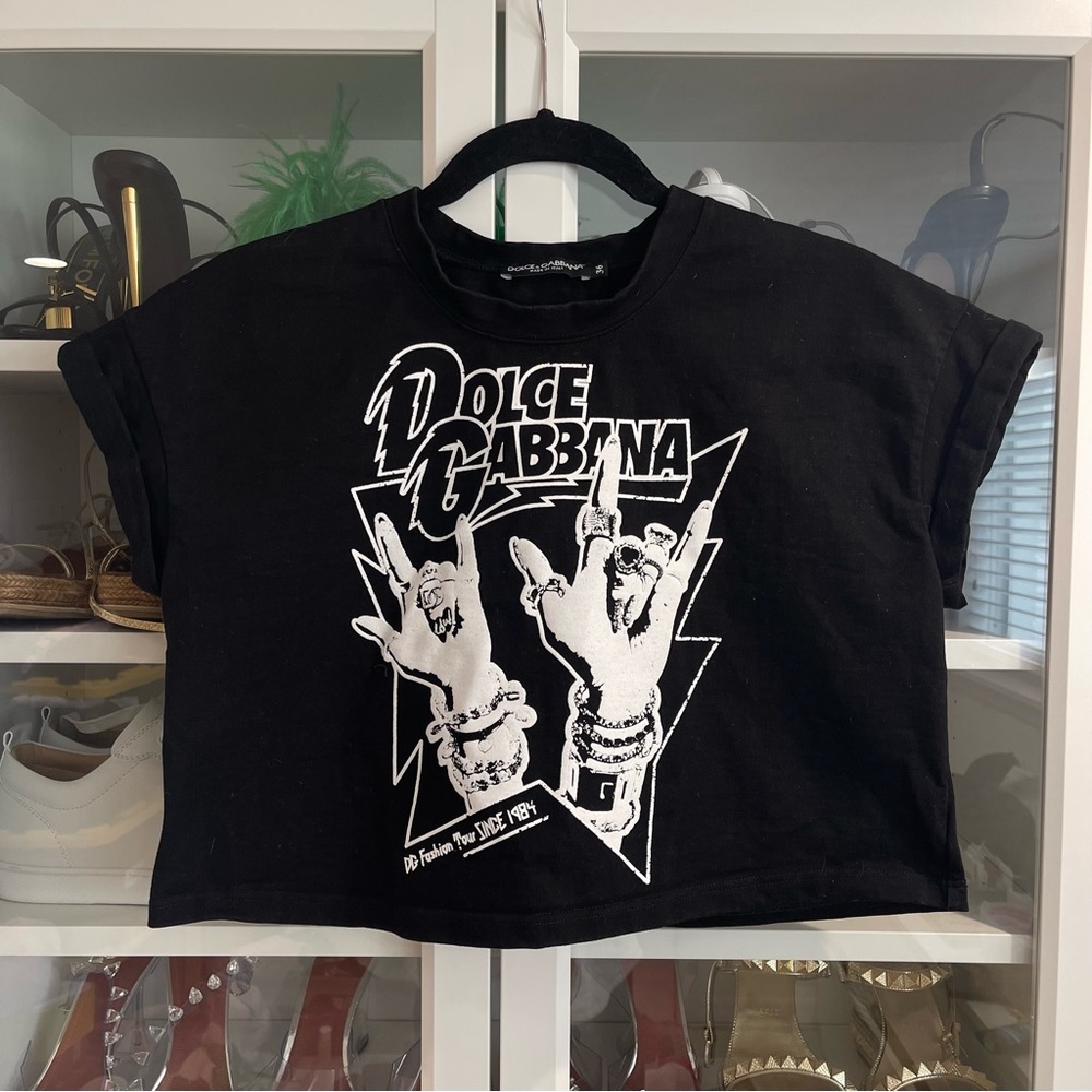 Dolce & Gabbana Crop T Shirt Fashion Tour IT38